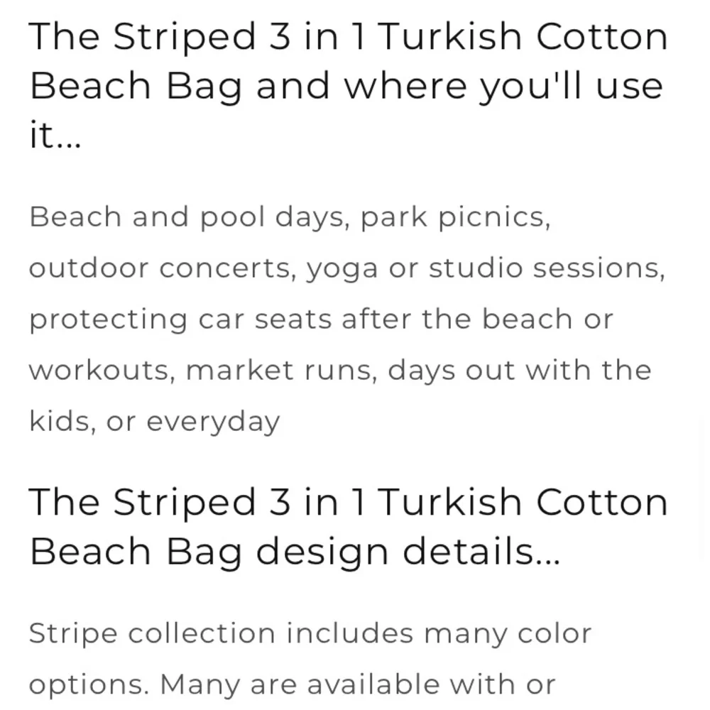 beachables 3‑in‑1 turkish